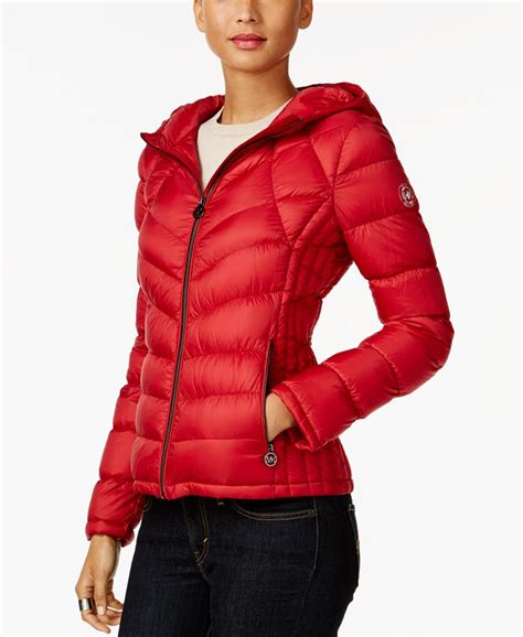 michael kors yellow packable puffer jacket|michael kors puffer jacket macy's.